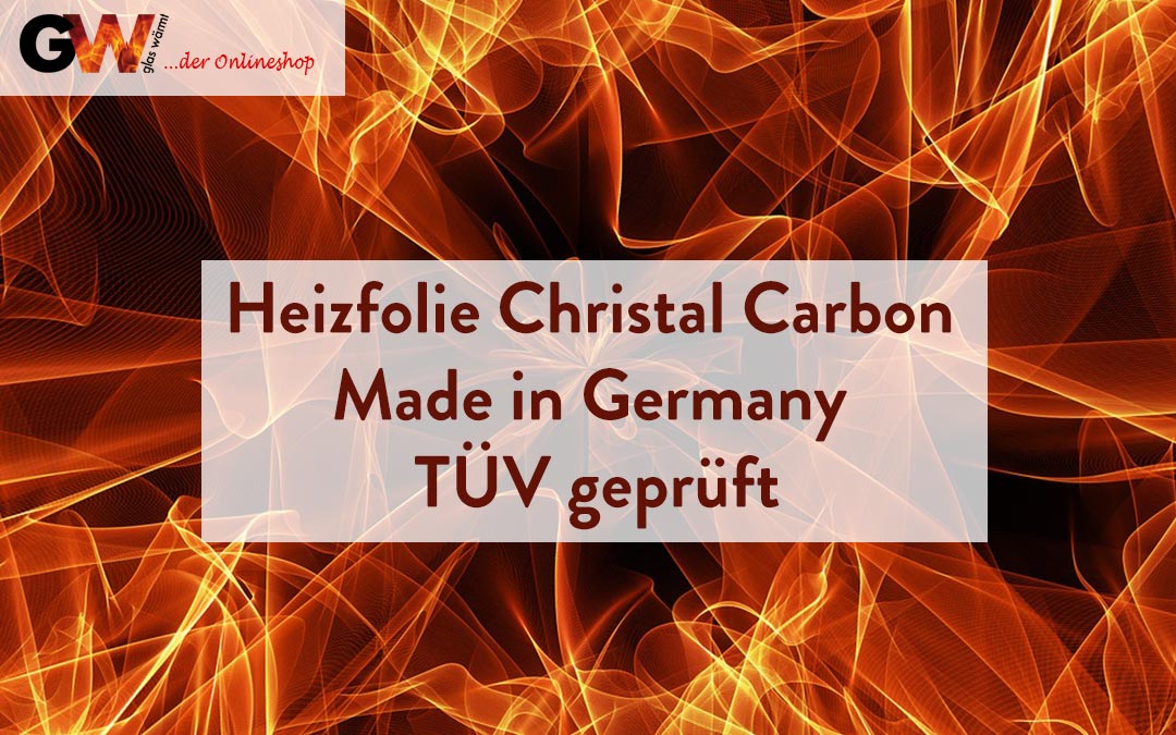 Heizfolie Christal Carbon Made in Germany Tüv Geprüft