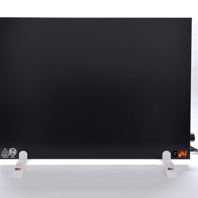 GlasWaermt-Infrarotheizung-Hybridboard-HB-schwarz-1000Watt-Vertikal-600x1000x40mm-Vorderseite