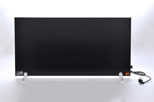GlasWaermt-Infrarotheizung-Hybridboard-HB-schwarz-1400Watt-Vertikal-600x1400x40mm-Vorderseite