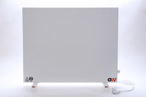 GlasWärmt-Infrarotheizung-Hybrid-weiß-1000Watt-1000x600x40mm-Light-Vorderseite