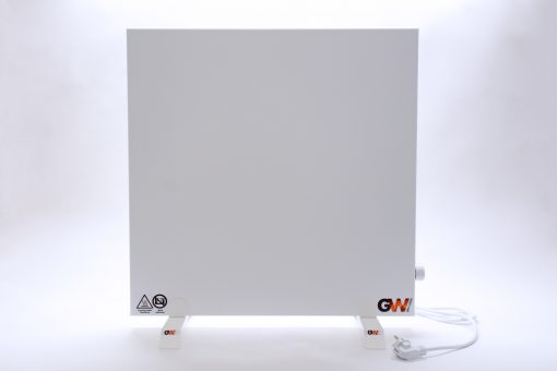 GlasWärmt-Infrarotheizung-Hybrid-weiß-600Watt-600x600x40mm-Light-Vorderseite